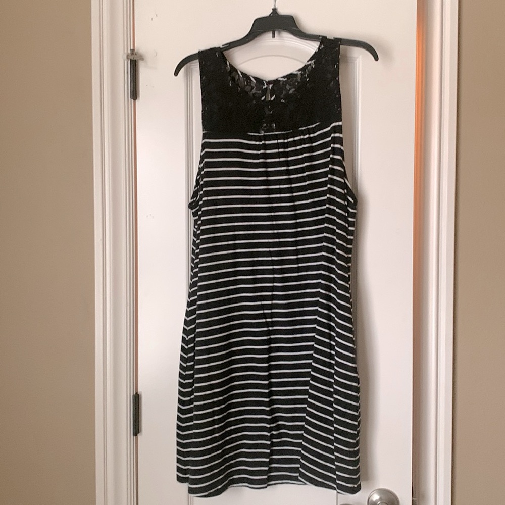 Black and white striped sundress